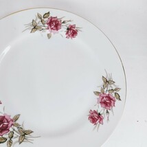 【レトロ】大皿 食器 花柄 薔薇 陶磁器 盛り皿 飾り皿 絵皿 金彩 ホワイト系 食器 洋食器 アンティーク ヴィンテージ 昭和レトロ A-1_画像10