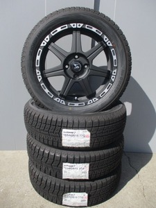 ヨコハマアイスガードIG70■165/60R15 新品4本マットブラック+スタッドレスセット■フレアクロスオーバーソリオハスラーキャストアクティバ