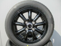 新品アルミホイール付!!■ブリヂストンNEWNO 155/65R14■4本セット■軽自動車N-BOXラパンムーヴキャンバスミラアルトウェイクワゴンRタント_画像2