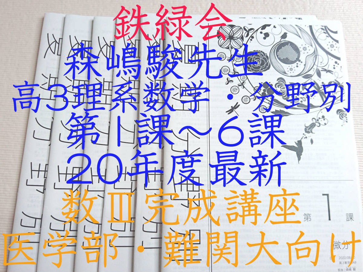 鉄緑会 森嶋先生 20年度 最新版 高3理系数学・分野別 解説冊子 東大