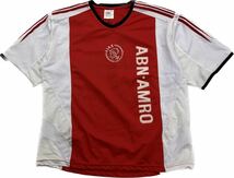 AJAX ☆ 希少 サッカー ユニフォーム ゲームシャツ Tシャツ ホワイト レッド M相当 オランダリーグ アムステルダム アヤックス■BC245_画像2