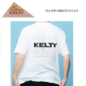 KELTY ケルティ バックタイポロゴＴシャツ ホワイト L　KE23113033　メンズ　Tシャツ　アウトドア　バックプリント