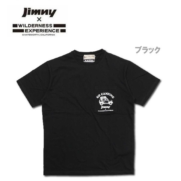 ジムニー×ウィルダネスエクスペリエンス ポケットTシャツ ブラック L　822200　アウトドア　ポケT　スズキ　ジムニー