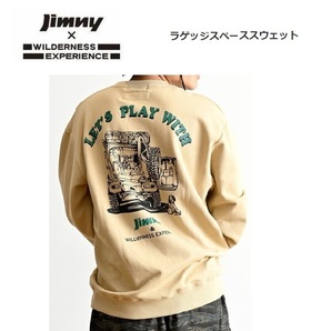 ジムニー×ウィルダネスエクスペリエンス ラゲッジスペーススウェット ベージュ L 833511 メンズ トレーナー アウトドア キャンプ