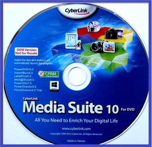 ★ CPRM対応 CyberLink製 Media Suite10 OEM版 PowerDVD12他★