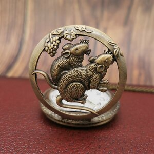 [ postage our company charge ] pocket watch mouse . mouse pocket watch antique style chain necklace quartz retro CF1081[P3437]