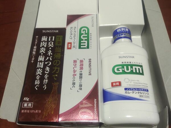 GUM デンタルリンス デンタルペーストAC センシティブ 当帰薬用塩ハミガキ