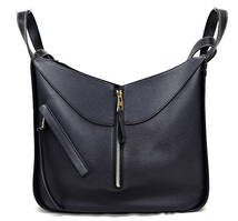 D-1353◆ほぼ未使用【ロエベ LOEWE】ハンモック ミディアム 2way ハンドバッグ◆ショルダー有 ネイビー×ブラック_画像3