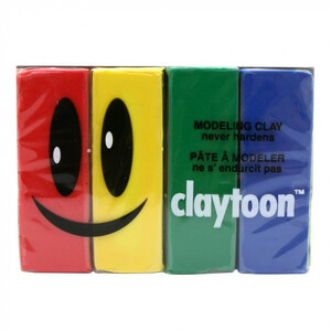 MODELING CLAY(mote ring k Ray ) claytoon(k Ray tone ) color oil clay 4 color collection ( primary ) 1Pound 3 piece set 