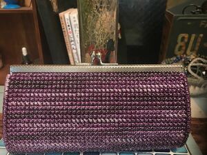  Showa Retro hand made clutch bag purple 