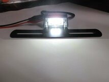 バイク 6000K LED ナンバー灯 ライセンスランプ ナンバープレート ステー マウント 一体型 フェンダーレス 3LED 白 ホワイト 12V C_画像2