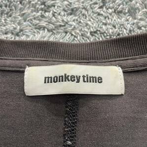 monkey time モンキータイム 長袖Tシャツ 長袖カットソー ロンT サイズS グレー 灰色 メンズ トップス 最落なし （E8）の画像5