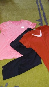  lucky bag sports wear -3 point set tekato long Pink Lady -sM short sleeves postage Y520