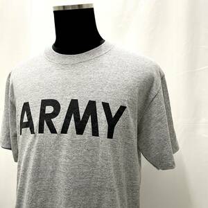 古着 80s US ARMY プリント Tシャツ USA製 / SOFFE グレー フィジカル トレーニング 半袖 ミリタリー ヴィンテージ オールド 80年代