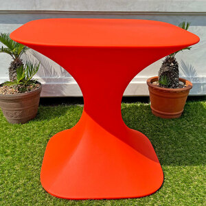 イタリア製デザイナーズファニチャー ミロ オレンジ 高さ56cm スツール ローテーブル 樹脂製 サイドテーブル おしゃれ チェア