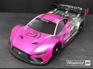 Bittydesign HYPER-GT8 クリアーボディ 1/8 ホイールベース325mm サーパント インファーノ MUGENなどにどうぞ