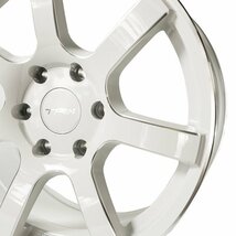 ハイエース 18インチ タイヤホイールセット 4本 TAW Styling6 18X8.0J+37 6穴 パールホワイト/リム＆エッジマシン NANKANG CW-20 225/50R18_画像7