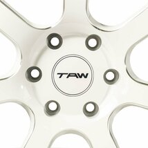 ハイエース 18インチ タイヤホイールセット 4本 TAW Styling6 18X8.0J+37 6穴 パールホワイト/リム＆エッジマシン NANKANG CW-20 225/50R18_画像6