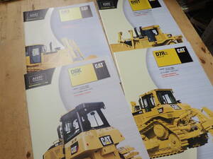 [C25B1] Caterpillar Japan 4 sheets (4 pcs. ) together set CAT D6K D8T D7R2 D10T bulldozer 