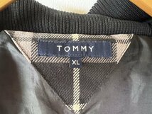 (^w^)b TOMMY トミーヒルフィガー 中綿 ジャケット XL ブラック チェック フーディー パーカー ブルゾン コート_画像10