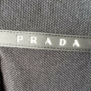 (^w^)b PRADA プラダ イタリア製 ポロシャツ 黒 ブラック M スポーツ ゴルフ SPORTS 鹿の子 プラダジャパン 高級 ブランド 袖 襟 ラインの画像6