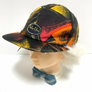 (^w^)b ポロ クラブ 80s 90s ヴィンテージ 総柄 スキー スノボー ウィンター 防寒 キャップ 帽子 Polo Club イヤーカフ フリー C0599EE