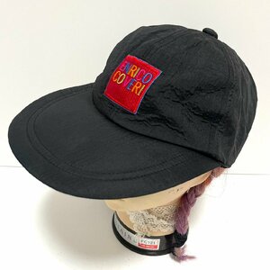 (^w^)b 日本製 エンリココベリ 80s 90s ヴィンテージ ナイロン キャップ 帽子 黒 ENRICOCOVERI BOX ロゴ 6パネル フリー 55-57cm C0576EE