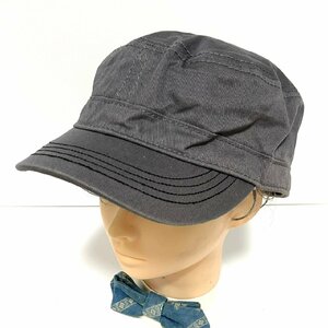 (^w^)b ビームス ワーク キャップ 帽子 グレー BEAMS ロゴ 刺繍 シンプル カジュアル ワイルド 深型 万能 人気 58㎝ フリー C0302EE