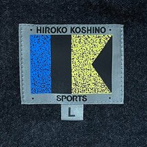 (^w^)b 未使用品 ヒロコ コシノ 80s 90s ヴィンテージ モッサ生地 ロングスリーブ 長袖 シャツ 黒 HIROKO KOSHINO SPORTS 無地 L 6829EE_画像8