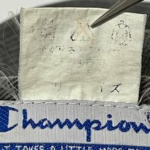 (^w^)b チャンピオン 80s 90s ヴィンテージ キャップ 帽子 スミクロ Champion ロゴ 刺繍 デニム ウォッシュ ゴム式 フリー C0380EE_画像9