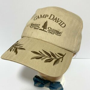 (^w^)b キャンプ デービット 80s 90s ヴィンテージ ヘリボーン キャップ 帽子 CAMP DAVID FINEST CLOTHING カジュアル M-L 57-59㎝ C0367EE