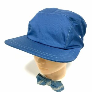 (^w^)b 80s 90s ヴィンテージ ワーク キャップ 帽子 ブルー WORK CAP 作業帽 ヘッド ウェア シンプル ミリタリー スナップバック C0388EE