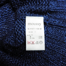 ◆美品 送料無料◆ moussy マウジー ウール ニット ノースリーブ セーター チュニック 紺 青 レディース 1　0923i0_画像6