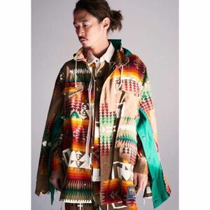 sacai pendleton ライダース　Gジャン 2nd junya サカイ　kolor ペンドルトン