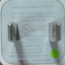 USB充電器　Apple　A1265　5V1A　2個セット　■yh1946-01_画像2