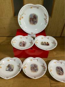 THE MACMILLAN ALICE アリスハート型パーティーセットMAEBATA JAPAN 大皿1枚/中皿5枚セット