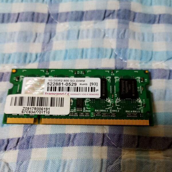 動作未確認 ノートメモリ 1GB DDR2 800 送込 125