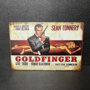 Жестяная вывеска Hot Rod Goldfinger Gold Finger Signal