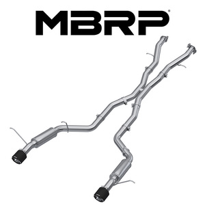 MBRP 2018- ダッジ デュランゴ SRT 6.4L V8 キャットバック レース エキゾースト カーボンファイバーTip 正規輸入品