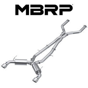 MBRP 2019- 日産 スカイライン GT 400R RV37 3.0L V6 VR30DDTT キャットバック エキゾースト ポリッシュTip 正規輸入品