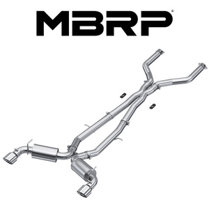 MBRP 2017-2022 インフィニティ Q60 3.0L V6 VR30DDTT V37 キャットバック エキゾースト ポリッシュTip 正規輸入品