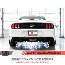 AWE Tuning 2018-2023 フォード マスタングGT 5.0L V8 CAT-BACK トラック エキゾースト ポリッシュTip_画像6