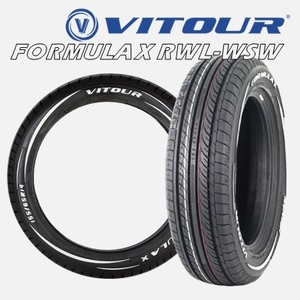 16インチ 205/60R16 92V 4本 サマータイヤ ホワイトレター ホワイトリボン ヴィツァー フォーミュラX VITOUR FORMULA X RWL-WSW V00087