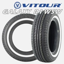 14インチ 185/70R14 88H 2本 サマータイヤ ホワイトリボン ヴィツァー ギャラクシィ ギャラクシー VITOUR GALAXY R1 WSW V00172_画像1