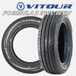 16インチ 195/60R16 89V 1本 サマータイヤ ホワイトレター ホワイトリボン ヴィツァー フォーミュラZ VITOUR FORMULA Z RWL-WSW V00089