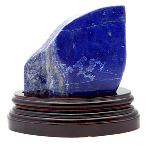 ラピスラズリ 原石 925g 台付き アフガニスタン産 全面磨き ポリッシュ 天然石 青金石 置物 ラフ 1点もの lapis lazuli