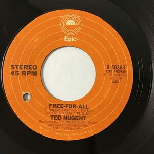 US盤 / Ted Nugent Free For All /Epic 8-50363