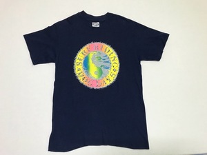 即決　美品 良プリント 80s HANSE ヘインズ tシャツ USA製 紺 サイズ M SORF 太極図 OLD