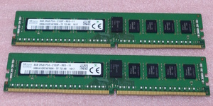 ○SK hynix HMA41GR7AFR8N-TF 2枚セット *PC4-17000/PC4-2133P ECC REG/Registered 288Pin DDR4 RDIMM 16GB(8GB x2) 動作品