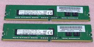 ＃SK hynix HMA451R7MFR8N-TF 2枚セット *PC4-17000/P4-2133P ECC REG/Registered 288Pin DDR4 RDIMM 8GB(4GB x2) 動作品